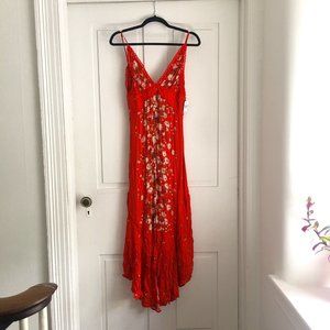 NWT Free People Floral Maxi Dress w/ front slit ✨